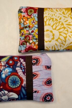 double front zipper pouch