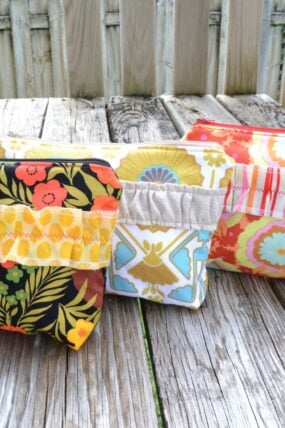 ruffled zipper pouch