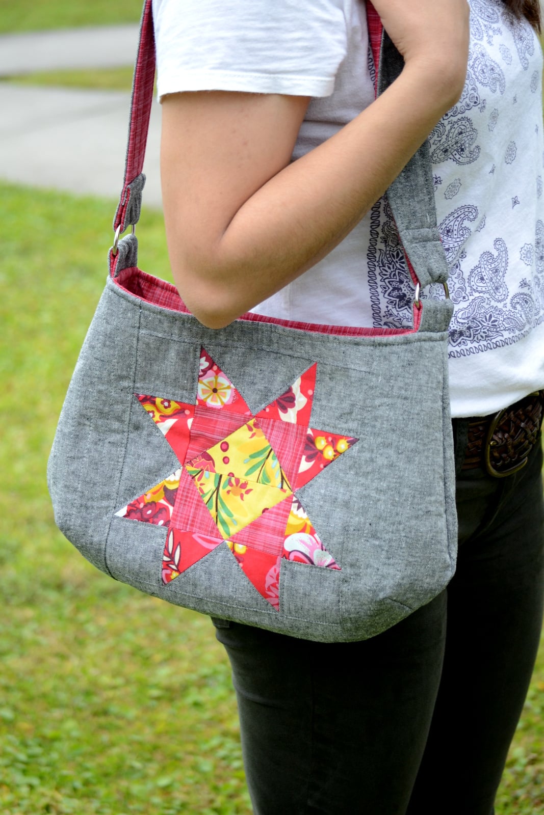 Quilted Star shoulder handbag