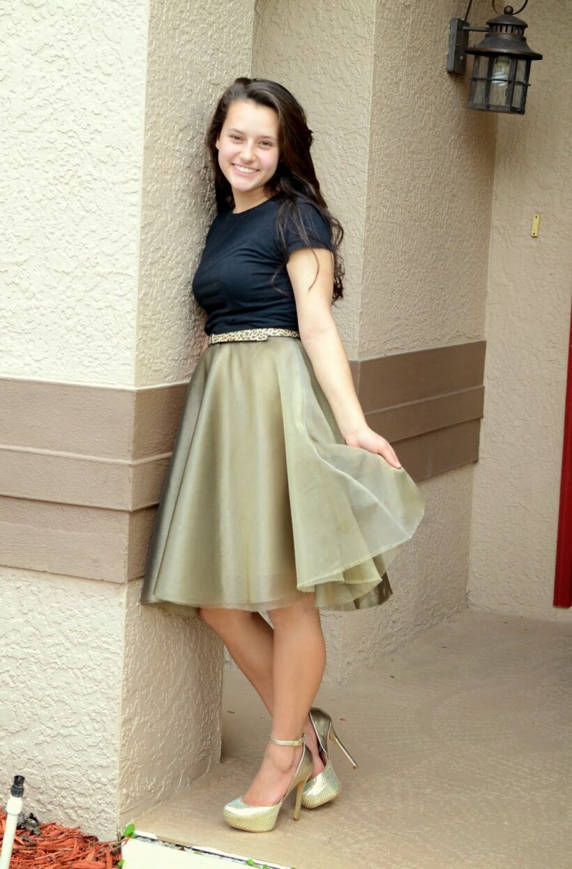 chiffon party skirt
