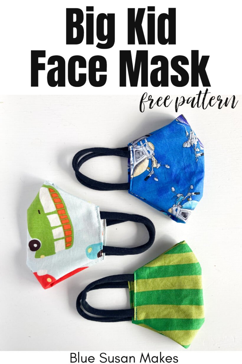 big kid face mask tutorial