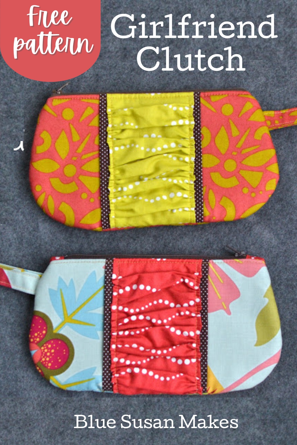 handmade gift for a friend - free zipper pouch pattern