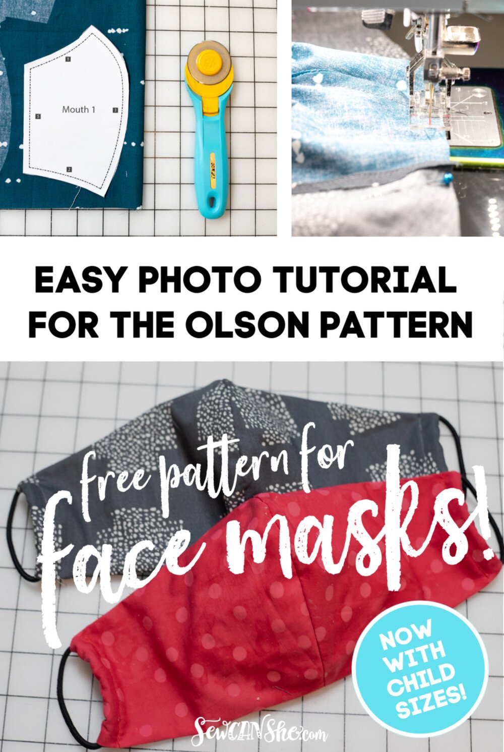 DIY Face Mask - Olson Mask by Sew Can She