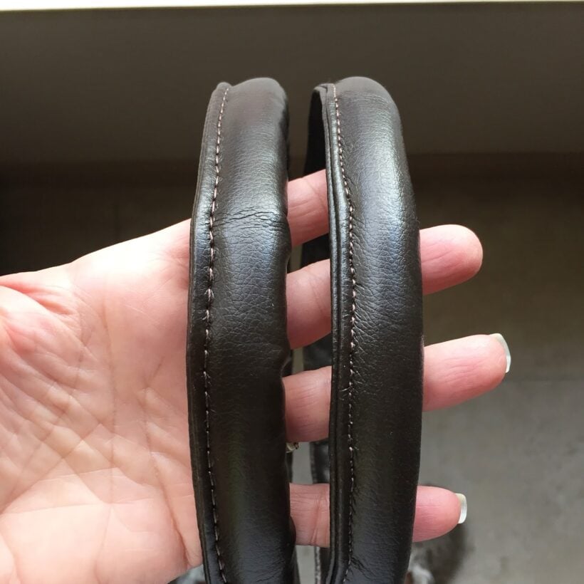 lengthen the stitch length and use a heavier weight thread
