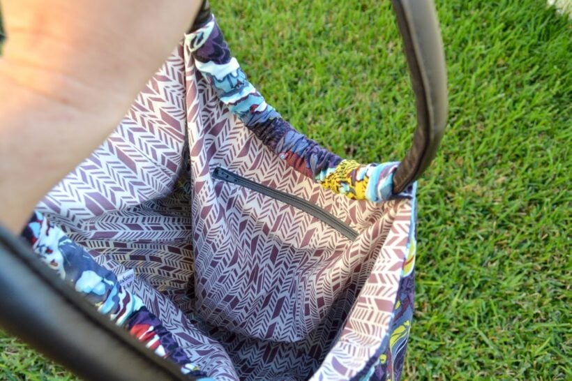 4 Tips for Making Vinyl Handbag handles - Sweetly Gathered Round handbag
