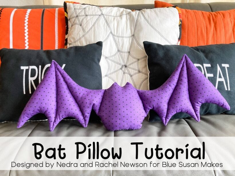 Bat pillow tutorial free halloween pattern Halloween Bat pillow tutorial