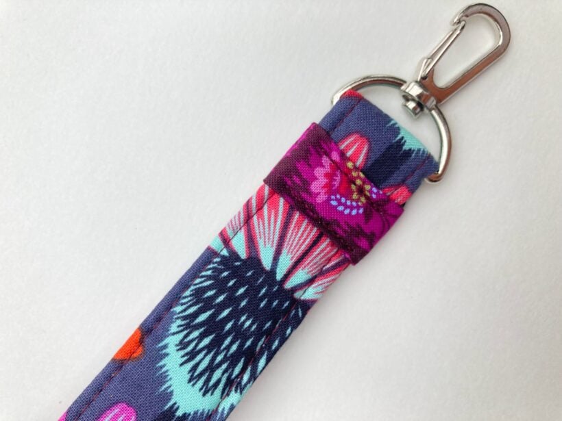 Wristlet Key fob Sewing tutorial - blue Susan Makes