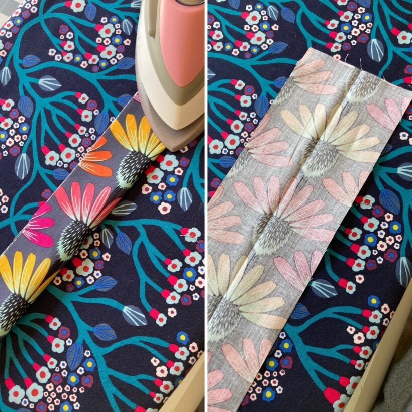 fold the fabrid - Wristlet Key fob Sewing tutorial - blue Susan Makes