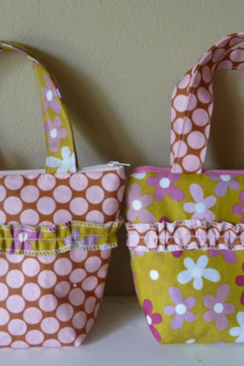 Pink - Handmade Cotton Utility Pouches (Set of 3) 01