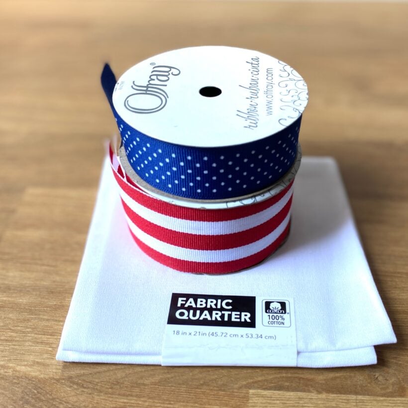 red whit and blue ribbon from walmart