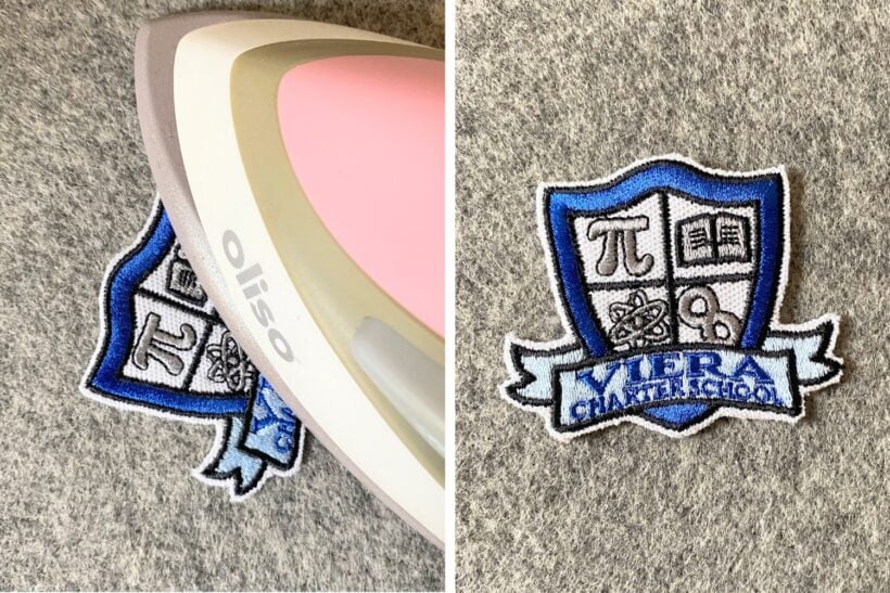 Iron the uniform patch flat