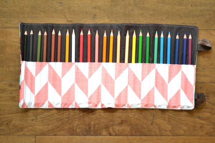 colored pencil holder opened up