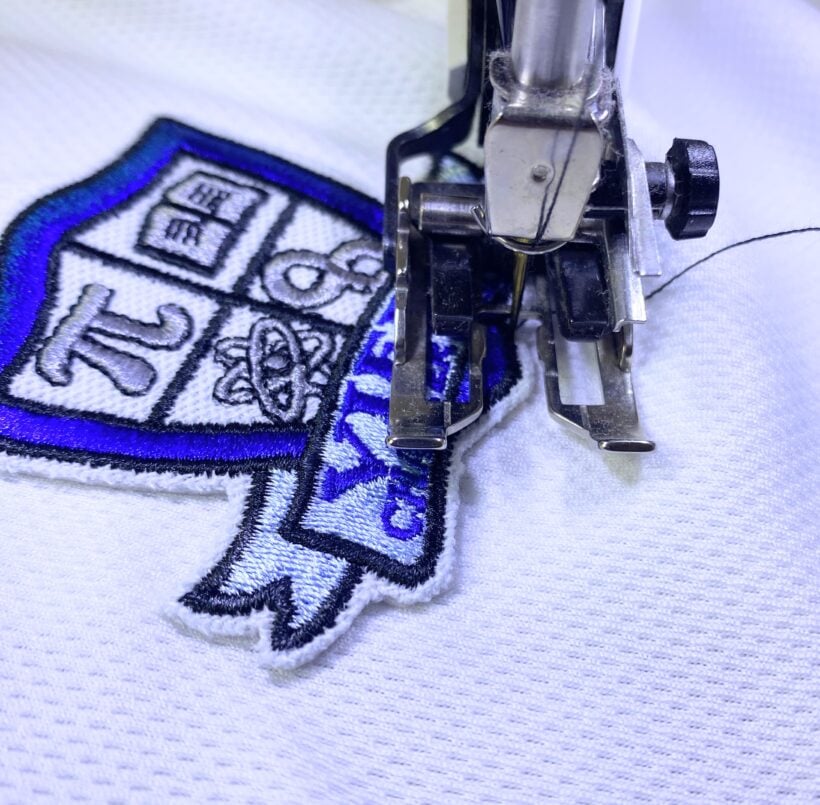 Stitch around the patch