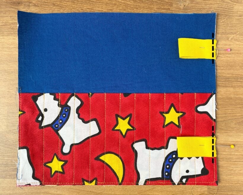 baste the elastic loop