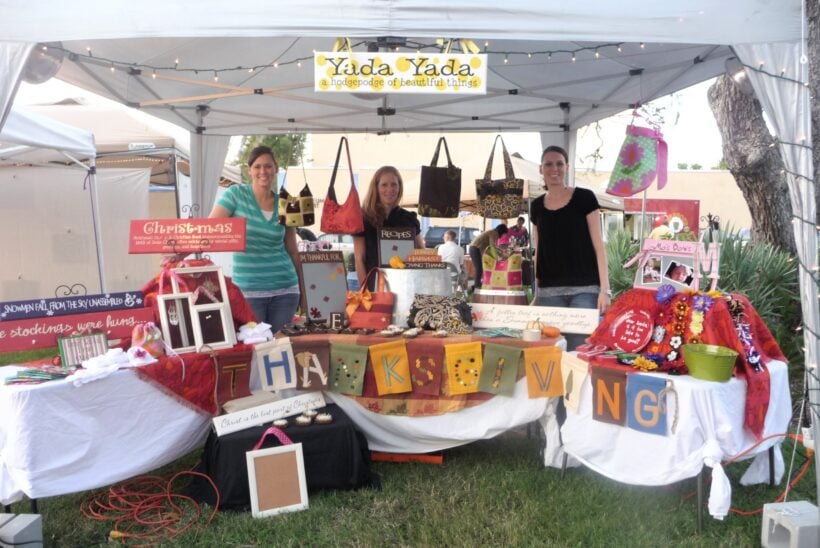 selling with friends at a craft fair