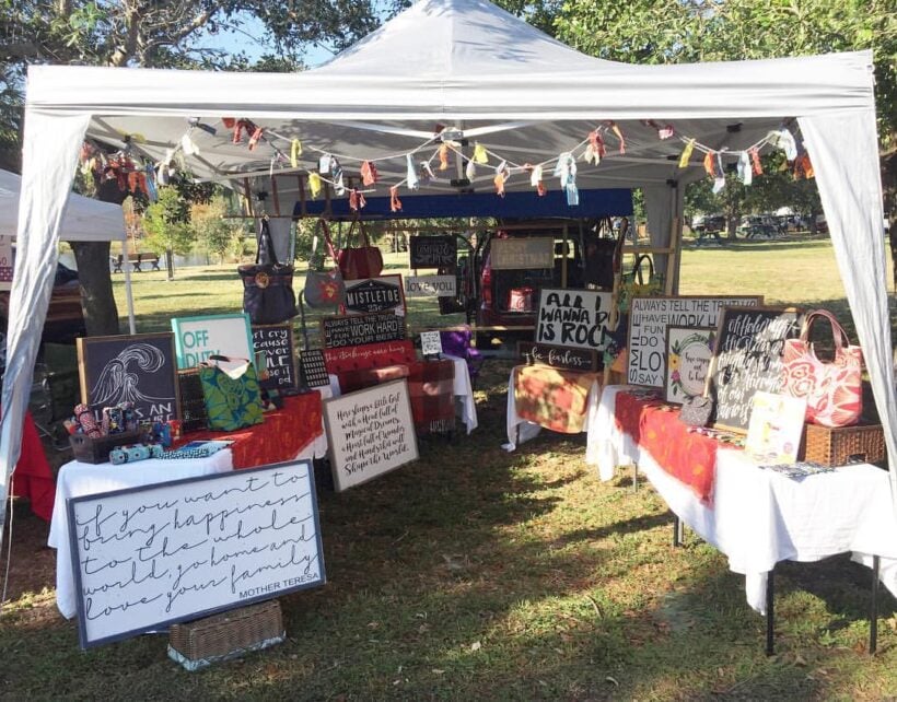 example of craft fair display