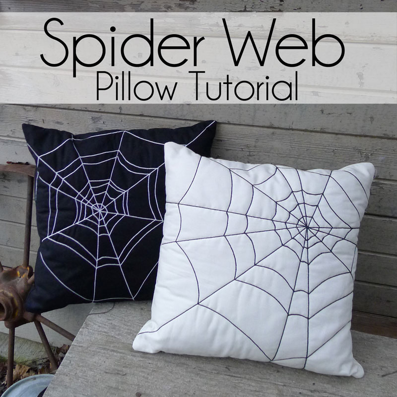 spider web pillow tutorial